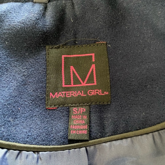 NEW but without tags Material Girl Dark Blue Pea Coat with Gold Buttons - Picture 5 of 9